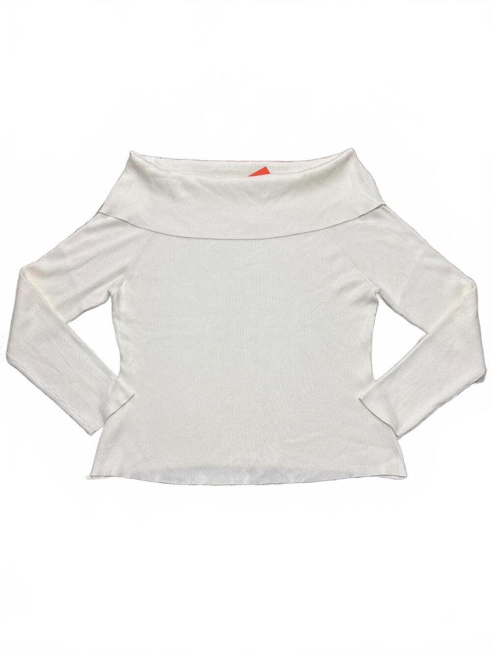 INTEMPO Women's Off-Shoulder Long Sleeve Sweater, Size 3X, Cream